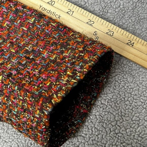 Chicos Jacket Womens Size 1 (M/8) Wool Blend Rainbow Shine Vikey Tweed Metallic - Picture 12 of 14